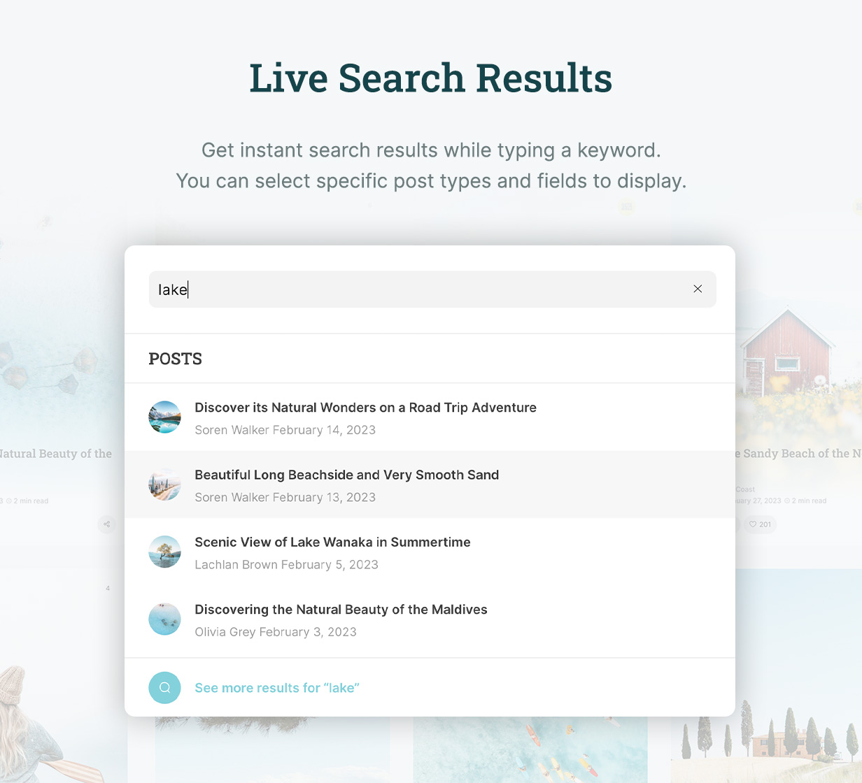 Tripp - Live Search Results